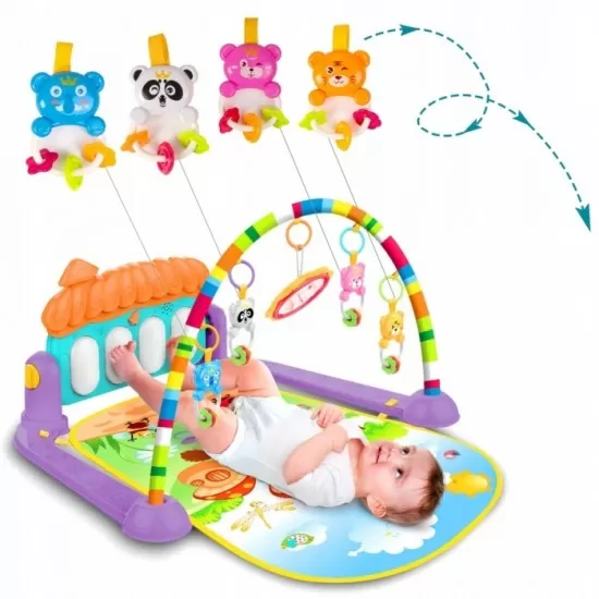 Salteluta de joaca XXL, pian cu 9 melodii si 5 jucarii Ricokids multicolora Salteluta de joaca XXL, pian cu 9 melodii si 5 jucarii Ricokids multicolora