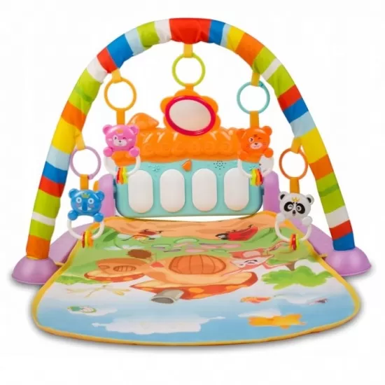 Salteluta de joaca XXL, pian cu 9 melodii si 5 jucarii Ricokids multicolora Salteluta de joaca XXL, pian cu 9 melodii si 5 jucarii Ricokids multicolora