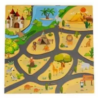 Salteluta educationala pentru joaca, 9 elemente ECOEVA009 - Safari