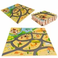 Salteluta educationala pentru joaca, 9 elemente ECOEVA009 - Safari