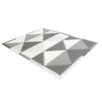 Covoras pentru joaca puzzle Ecotoys gri