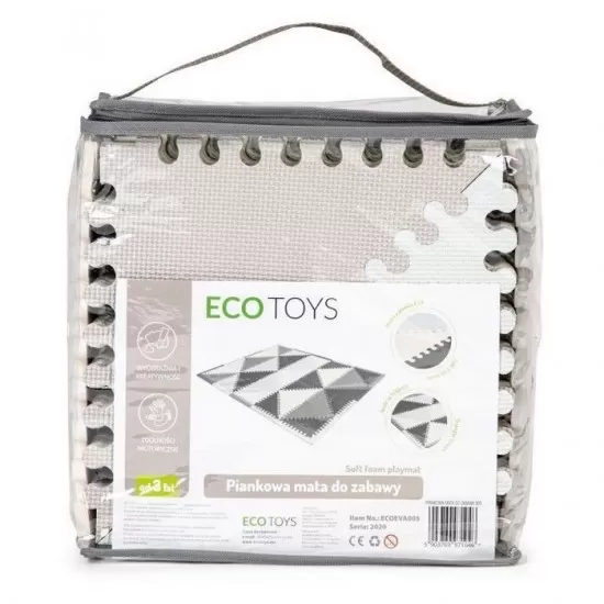 Covoras pentru joaca puzzle Ecotoys gri Covoras pentru joaca puzzle Ecotoys gri