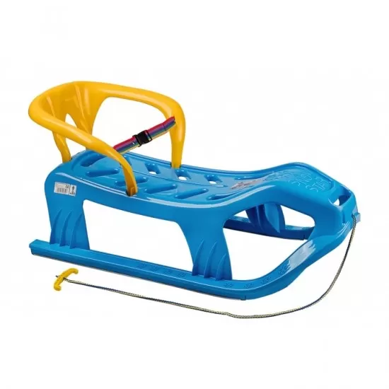 Sanie copii Marmat Snow Star Z cu spatar - Albastru Sanie copii Marmat Snow Star Z cu spatar - Albastru