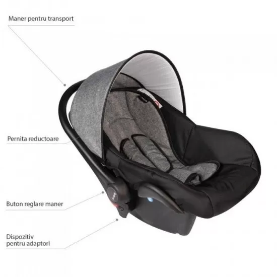 Scaun auto 0-10 kg Vessanti Crooner Prestige - Gray Scaun auto 0-10 kg Vessanti Crooner Prestige - Gray