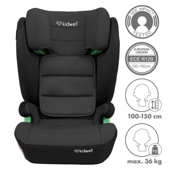 Scaun auto cu Isofix 15-36 Kg Kidwell Weston - Grey Black Scaun auto cu Isofix 15-36 Kg Kidwell Weston - Grey Black