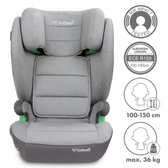 Scaun auto cu Isofix 15-36 Kg Kidwell Weston - Light Gray Scaun auto cu Isofix 15-36 Kg Kidwell Weston - Light Gray