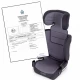Scaun auto cu Isofix Ecotoys, grupa 100-150 cm, i-Size, omologare R129/03 - Gri
