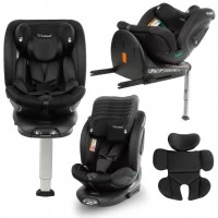 Scaun auto cu Isofix Kidwell GoCar, grupa 40-135 cm, i-Size, omologare R129 - Negru