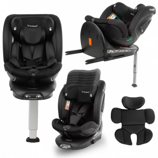 Scaun auto cu Isofix Kidwell GoCar, grupa 40-135 cm, i-Size, omologare R129 - Negru