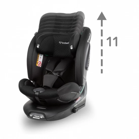 Scaun auto cu Isofix Kidwell GoCar, grupa 40-135 cm, i-Size, omologare R129 - Negru