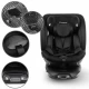 Scaun auto cu Isofix Kidwell GoCar, grupa 40-135 cm, i-Size, omologare R129 - Negru