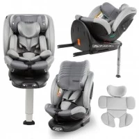 Scaun auto cu Isofix Kidwell GoCar, grupa 40-135 cm, i-Size, omologare R129 - Gri