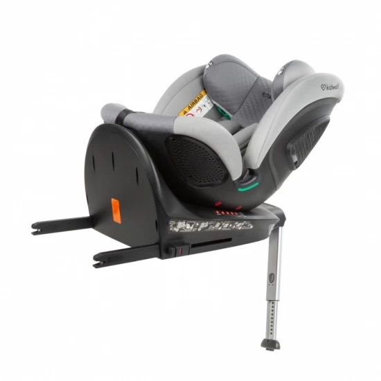 Scaun auto cu Isofix Kidwell GoCar, grupa 40-135 cm, i-Size, omologare R129 - Gri