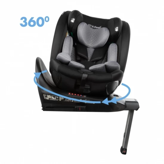 Scaun auto cu Isofix Kidwell GoCar, grupa 40-135 cm, i-Size, omologare R129 - Negru-Gri Scaun auto cu Isofix Kidwell GoCar, grupa 40-135 cm, i-Size, omologare R129 - Negru-Gri