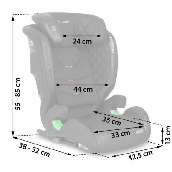Scaun auto cu Isofix Nukido Louis, Grupa 100-150 cm (15-36 Kg), i-Size, omologare R129 - Negru Scaun auto cu Isofix Nukido Louis, Grupa 100-150 cm (15-36 Kg), i-Size, omologare R129 - Negru
