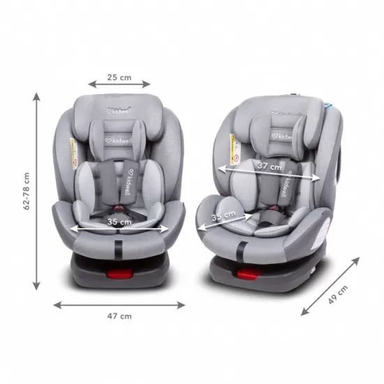 Scaun auto cu Isofix Kidwell Ventura 0-36 Kg - Gray Scaun auto cu Isofix Kidwell Ventura 0-36 Kg - Gray