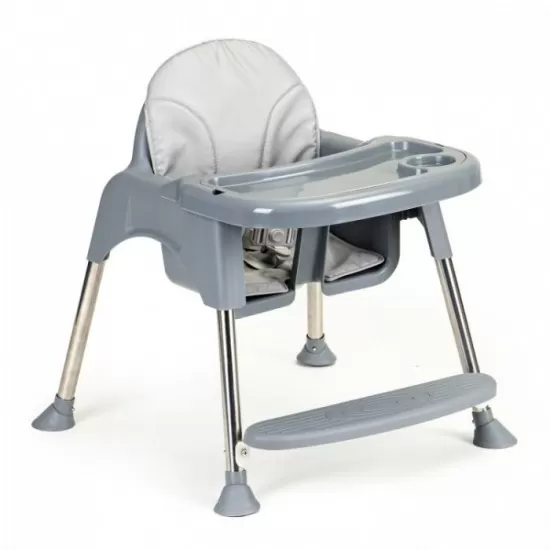 Scaun de masa 2 in 1 cu tapiterie Ecotoys HC-135C - Gri Scaun de masa 2 in 1 cu tapiterie Ecotoys HC-135C - Gri