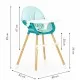 Scaun de masa 2 in 1 Ecotoys HA-004 – Albastru Scaun de masa 2 in 1 Ecotoys HA-004 – Albastru