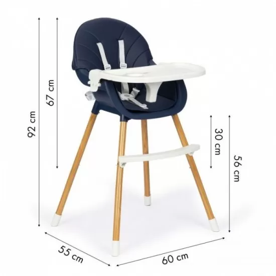 Scaun de masa 2 in 1 Ecotoys HA-004 - Bleumarin Scaun de masa 2 in 1 Ecotoys HA-004 - Bleumarin