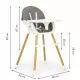 Scaun de masa 2 in 1 Ecotoys HA-004 - Gri Scaun de masa 2 in 1 Ecotoys HA-004 - Gri