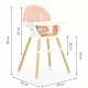 Scaun de masa 2 in 1 Ecotoys HA-004 – Roz Scaun de masa 2 in 1 Ecotoys HA-004 – Roz