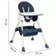 Scaun de masa 2 in 1 Ecotoys HC-823 - Bleumarin Scaun de masa 2 in 1 Ecotoys HC-823 - Bleumarin