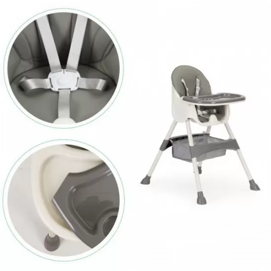 Scaun de masa 2 in 1 Ecotoys HC-823 - Gri Scaun de masa 2 in 1 Ecotoys HC-823 - Gri