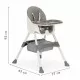 Scaun de masa 2 in 1 Ecotoys HC-823 - Gri Scaun de masa 2 in 1 Ecotoys HC-823 - Gri