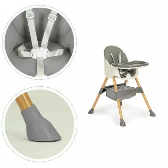 Scaun de masa 2 in 1 Ecotoys HC-823S - Gri Scaun de masa 2 in 1 Ecotoys HC-823S - Gri