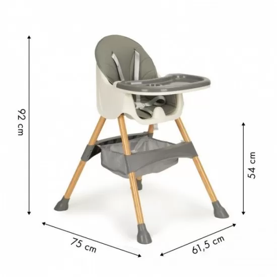 Scaun de masa 2 in 1 Ecotoys HC-823S - Gri Scaun de masa 2 in 1 Ecotoys HC-823S - Gri