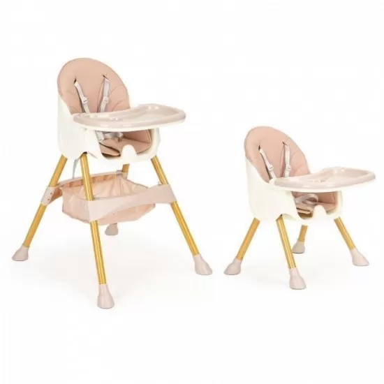 Scaun de masa 2 in 1 Ecotoys HC-823S - Roz Scaun de masa 2 in 1 Ecotoys HC-823S - Roz