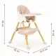 Scaun de masa 2 in 1 Ecotoys HC-823S - Roz Scaun de masa 2 in 1 Ecotoys HC-823S - Roz