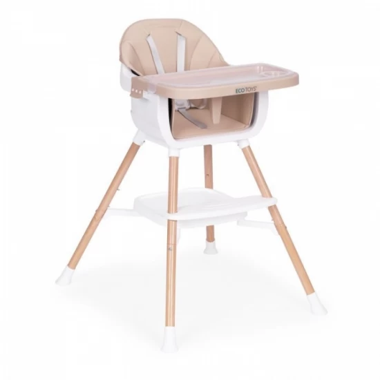 Scaun de masa 2 in 1 Ecotoys HC508 - Bej Scaun de masa 2 in 1 Ecotoys HC508 - Bej