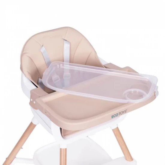 Scaun de masa 2 in 1 Ecotoys HC508 - Bej Scaun de masa 2 in 1 Ecotoys HC508 - Bej