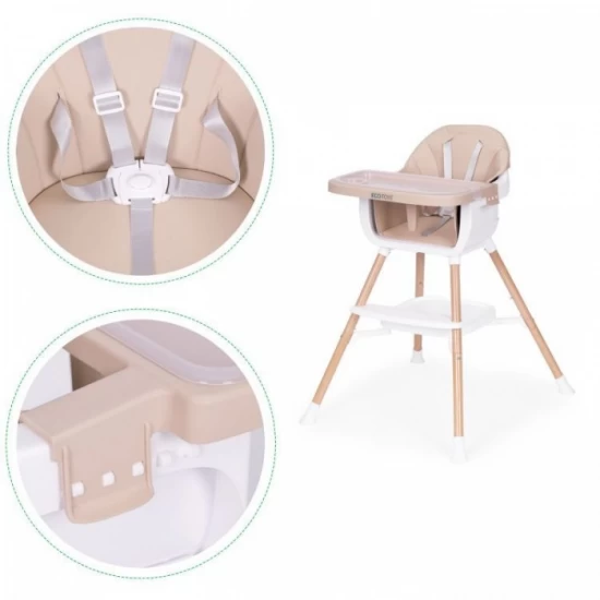 Scaun de masa 2 in 1 Ecotoys HC508 - Bej Scaun de masa 2 in 1 Ecotoys HC508 - Bej