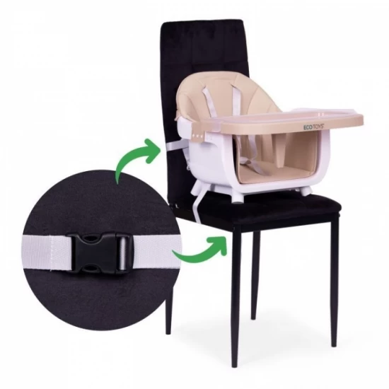 Scaun de masa 2 in 1 Ecotoys HC508 - Bej Scaun de masa 2 in 1 Ecotoys HC508 - Bej