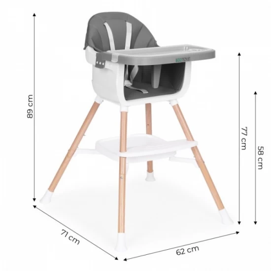 Scaun de masa 2 in 1 Ecotoys HC508 - Gri Scaun de masa 2 in 1 Ecotoys HC508 - Gri