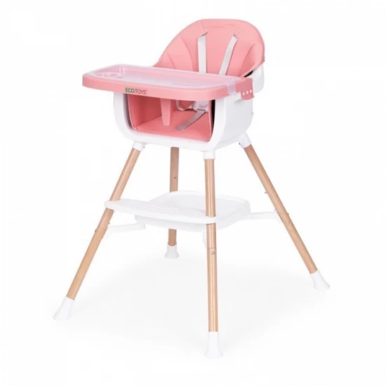 Scaun de masa 2 in 1 Ecotoys HC508 - Roz Scaun de masa 2 in 1 Ecotoys HC508 - Roz