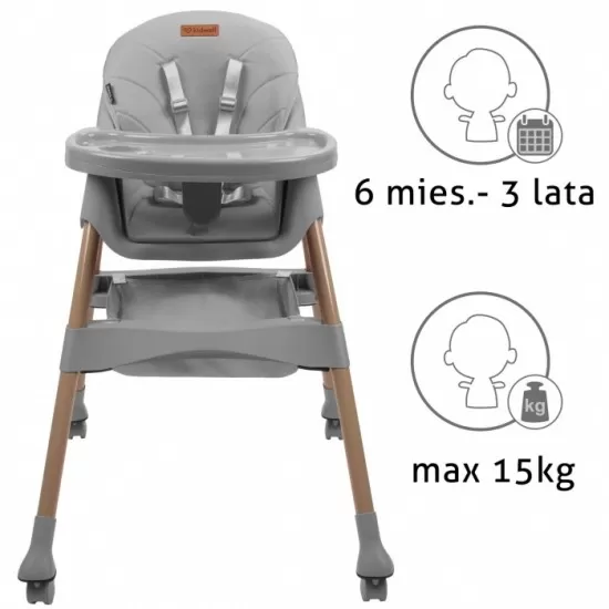 Scaun de masa 2 in 1 Kidwell Karimi - Gri Scaun de masa 2 in 1 Kidwell Karimi - Gri