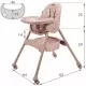 Scaun de masa 2 in 1 Kidwell Karimi - Roz Scaun de masa 2 in 1 Kidwell Karimi - Roz