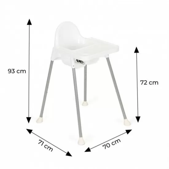 Scaun de masa 2 in 1 pentru copii Ecotoys HA-007 - Alb Scaun de masa 2 in 1 pentru copii Ecotoys HA-007 - Alb