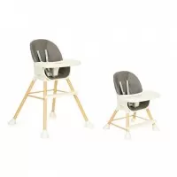 Scaun de masa 2 in 1 pentru copii Ecotoys HA-018 - Gri
