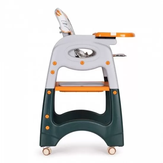 Scaun de masa 2 in 1 pentru copii Ecotoys HA-033 - Portocaliu Scaun de masa 2 in 1 pentru copii Ecotoys HA-033 - Portocaliu