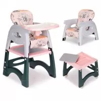 Scaun de masa 2 in 1 pentru copii Ecotoys HA-033 - Roz