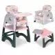 Scaun de masa 2 in 1 pentru copii Ecotoys HA-033 - Roz Scaun de masa 2 in 1 pentru copii Ecotoys HA-033 - Roz