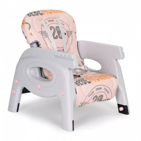 Scaun de masa 2 in 1 pentru copii Ecotoys HA-033 - Roz Scaun de masa 2 in 1 pentru copii Ecotoys HA-033 - Roz