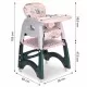 Scaun de masa 2 in 1 pentru copii Ecotoys HA-033 - Roz Scaun de masa 2 in 1 pentru copii Ecotoys HA-033 - Roz