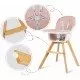 Scaun de masa 3 in 1 cu picioare din lemn 63 x 58 x 90 cm Ricokids Lilo 700203 - Roz Scaun de masa 3 in 1 cu picioare din lemn 63 x 58 x 90 cm Ricokids Lilo 700203 - Roz