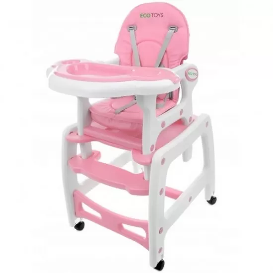 Scaun de masa 3 in 1 Ecotoys HC-223 Roz Scaun de masa 3 in 1 Ecotoys HC-223 Roz