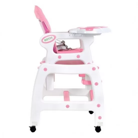 Scaun de masa 3 in 1 Ecotoys HC-223 Roz Scaun de masa 3 in 1 Ecotoys HC-223 Roz